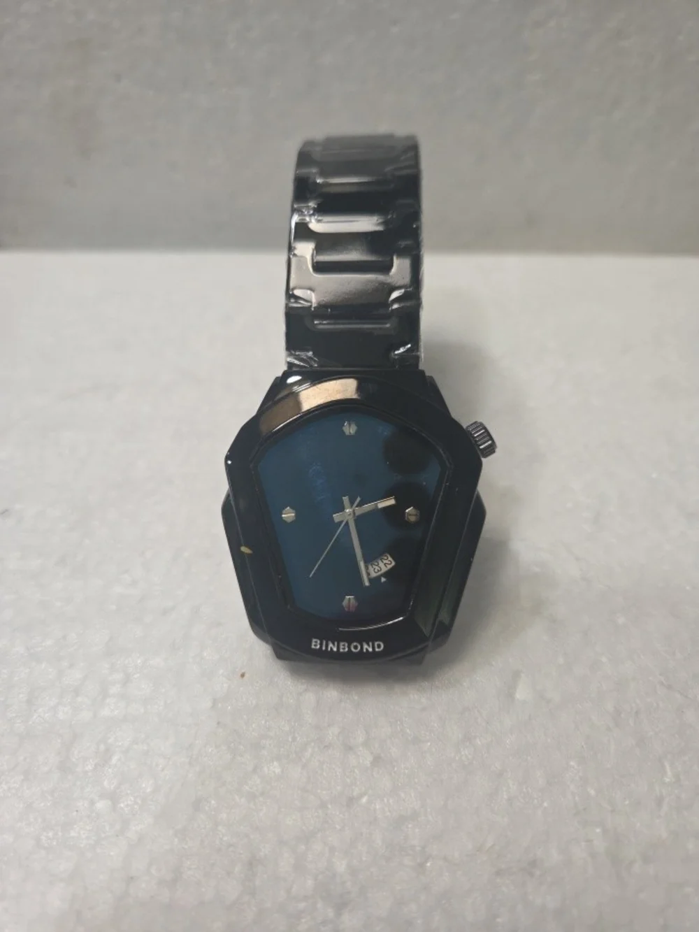 Men's Black Stainless Steel Watch